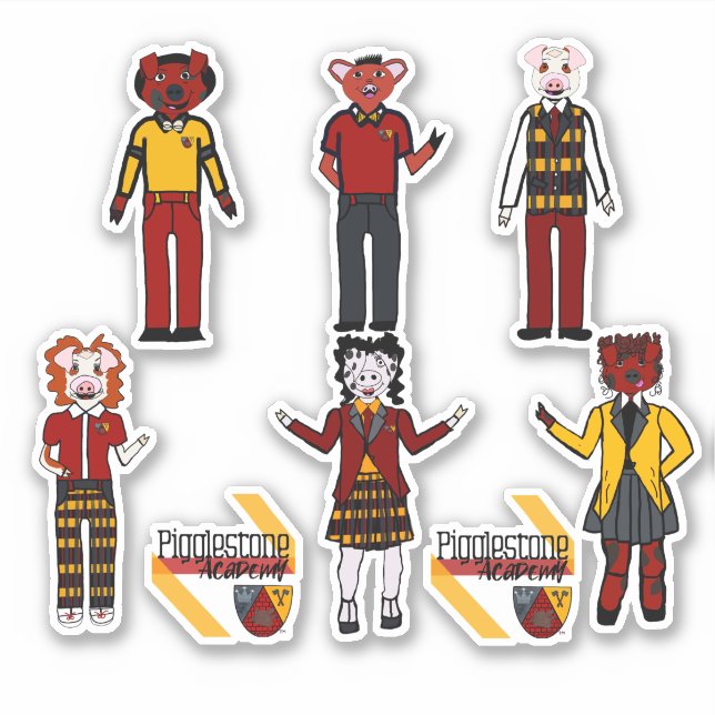 Pegatinas de clase Pigglestone de la Academia (Anverso)
