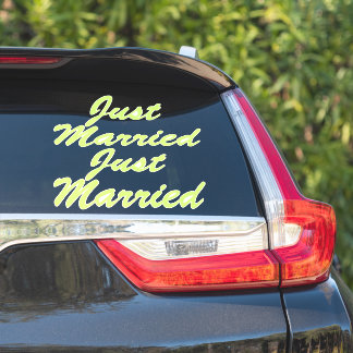 Pegatinas de coches XL CASADOS (2) - AMARILLO DE M