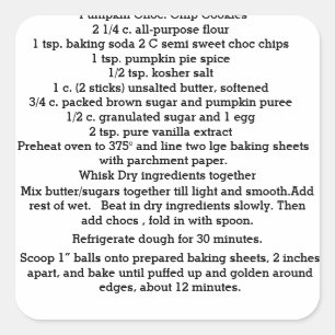 Pegatinas de cocina de chocolate con calabaza