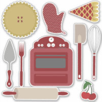 Pegatinas de cocina de piano - Cherry