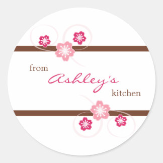 Pegatinas de cocina floral y giratoria personaliza