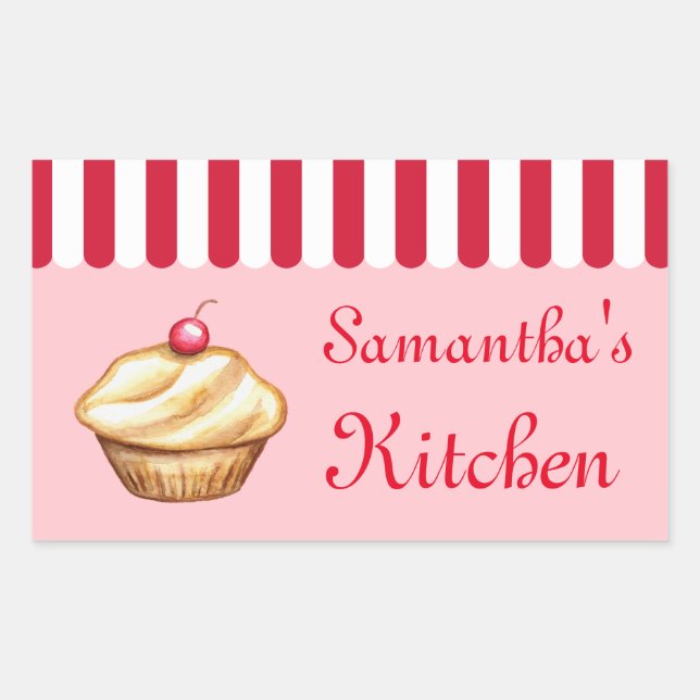 Pegatinas de cocina para panadería de cupcakes per (Anverso)