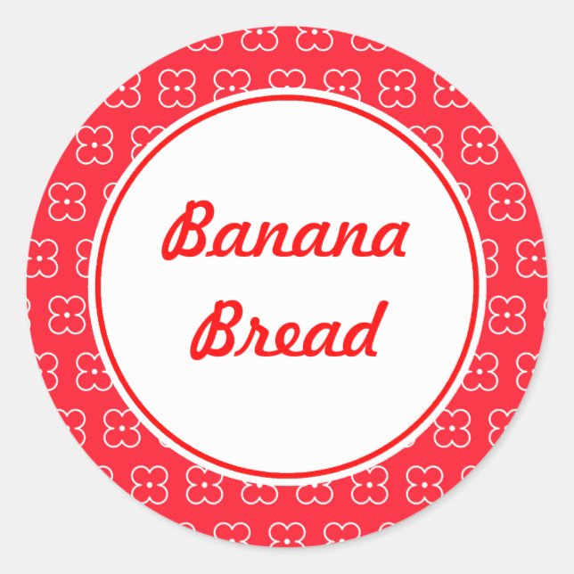 Pegatinas de cocina personalizada en rojo (Anverso)