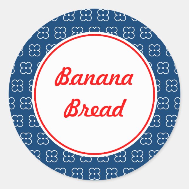 Pegatinas de cocina personalizadas azules (Anverso)