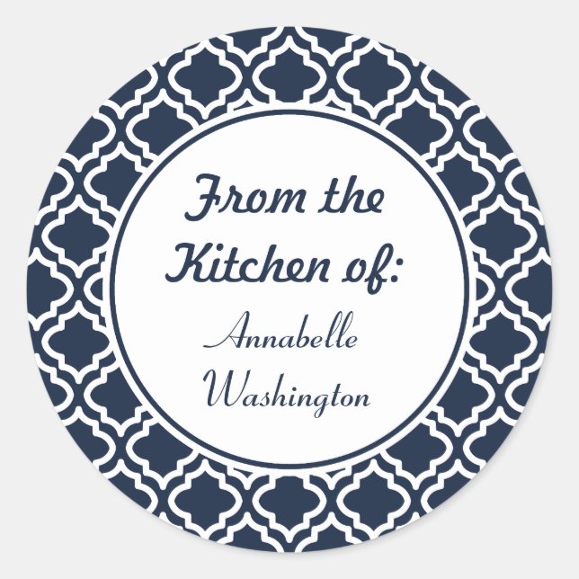 Pegatinas de cocina personalizadas de la Marina (Anverso)