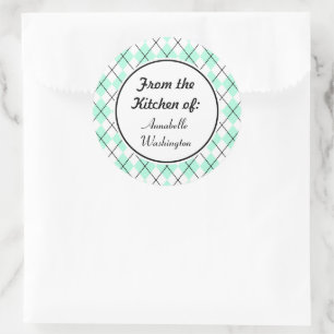 Pegatinas de cocina personalizadas de menta
