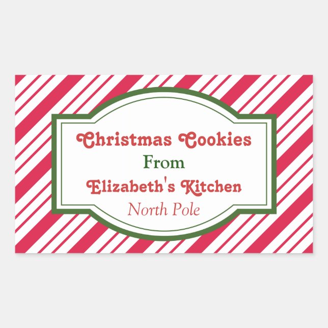 Pegatinas de cocina personalizadas de Navidad (Anverso)