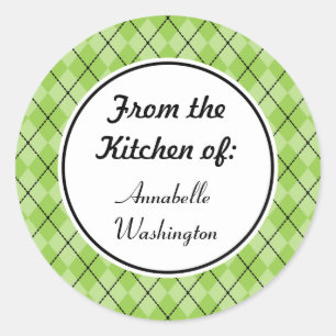 Pegatinas de cocina verdes personalizadas