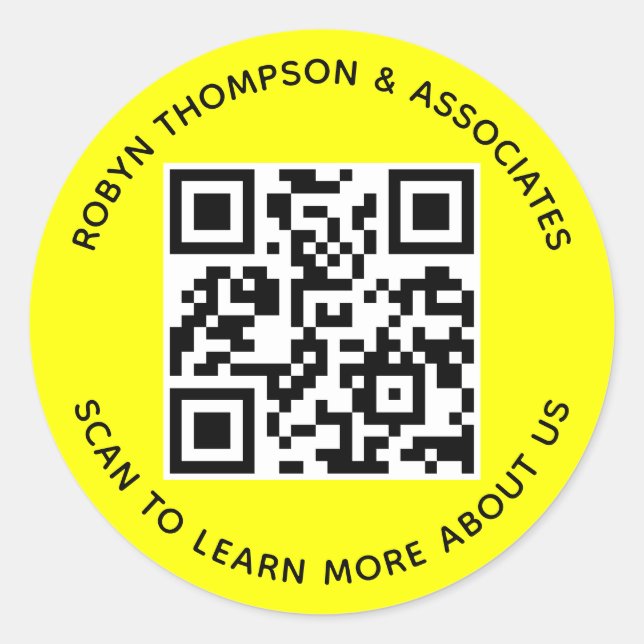 Pegatinas de código QR de construcción Ronda de em (Anverso)