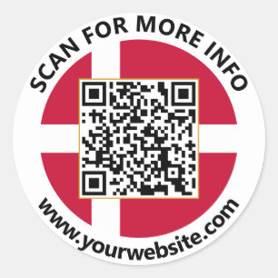 Pegatinas de código QR de Dinamarca moderna, bande