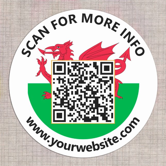 Pegatinas de código QR de Gales moderno, bandera g (Subido por el creador)