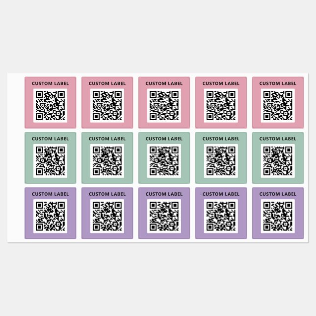 Pegatinas de código QR de la organización con códi (Hoja)