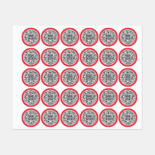 Pegatinas de código QR de personalizable para come
