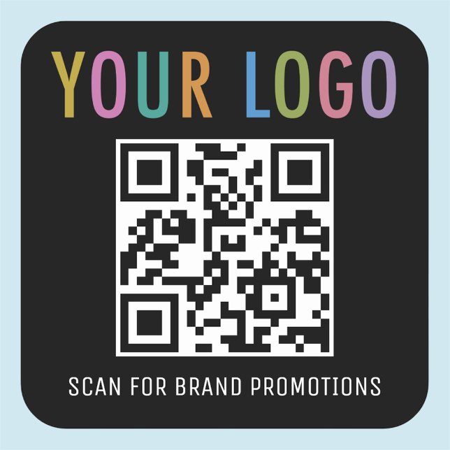 Pegatinas de código QR para empresas con logotipo  (MISOOK Rounded Square QR Code Stickers with Logo)
