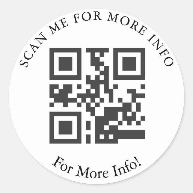 Pegatinas de código QR personalizado (Anverso)