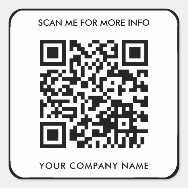 Pegatinas de código QR personalizado (Anverso)
