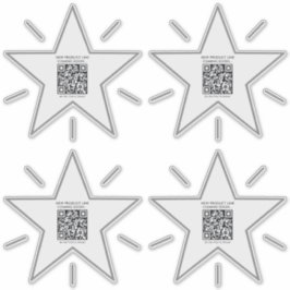 Pegatinas de código QR promocional de tema de estr