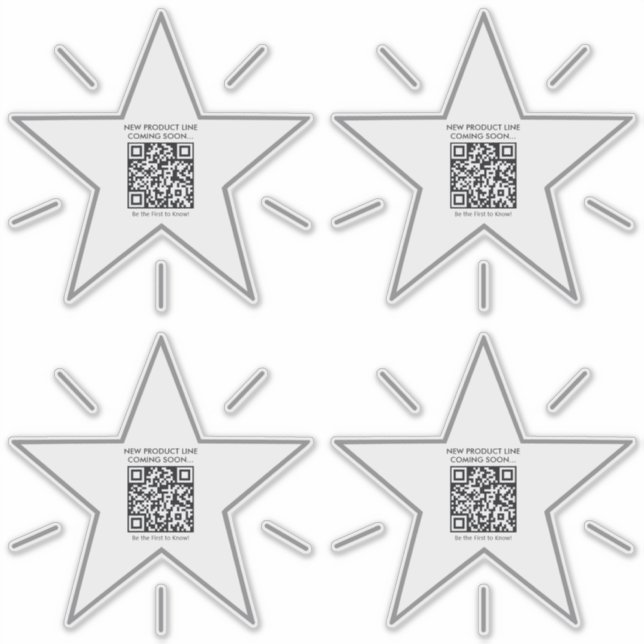 Pegatinas de código QR promocional de tema de estr (Anverso)