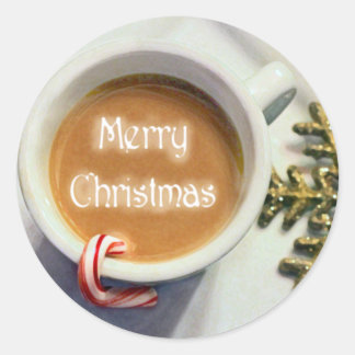 Pegatinas de Coffee Latte navideño