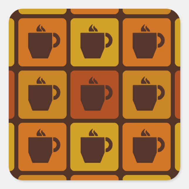 Pegatinas de Coffee Squares (Anverso)