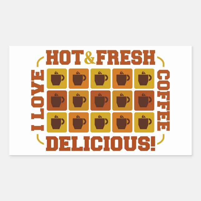 Pegatinas de Coffee Squares (Anverso)