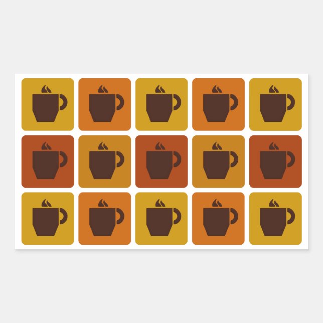 Pegatinas de Coffee Squares (Anverso)