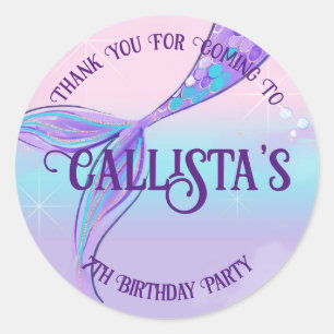 Pegatinas de cola de sirena personalizados