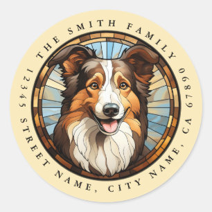 Pegatinas de Collie Round