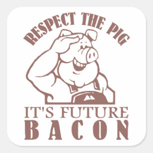 Pegatinas de color PIG to BACON personalizado