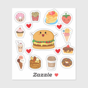 Pegatinas de comida Kawaii lindas