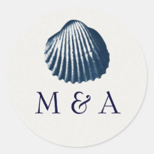 pegatinas de conchas marinas