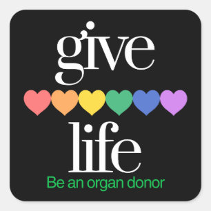 Pegatinas de Conciencia de Donación de Órganos Dar