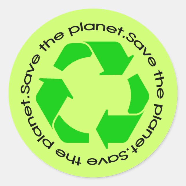 Pegatinas de conciencia sobre el reciclaje (Anverso)
