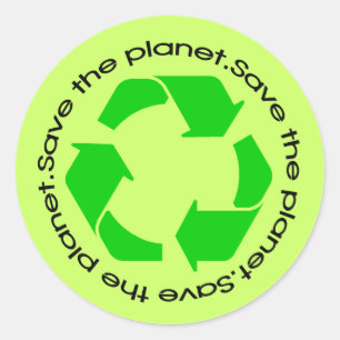 Pegatinas de conciencia sobre el reciclaje