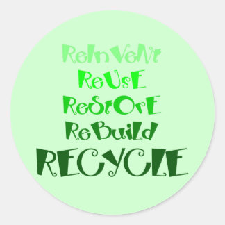 Pegatinas de conciencia sobre el reciclaje