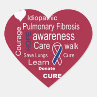 Pegatinas de Concienciación sobre Fibrosis Pulmona