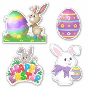 Pegatinas de conejo conejo conejo de pascua Person