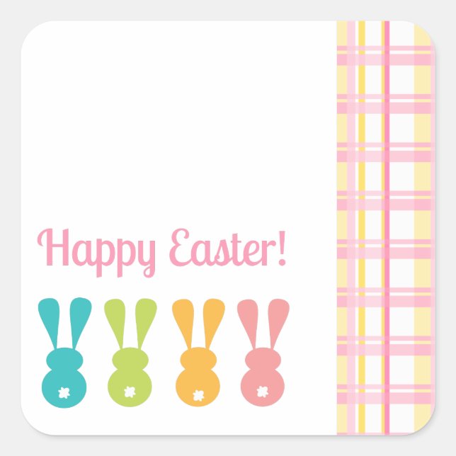 Pegatinas de Conejo de Pascua (Anverso)