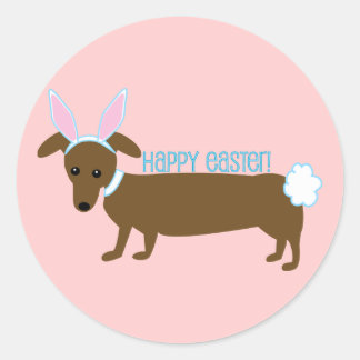 Pegatinas de Conejo de Pascua Dachshund