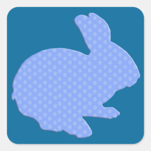 Pegatinas de conejo de pascua de montaña de Blue P