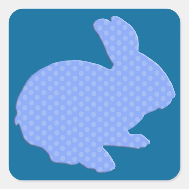 Pegatinas de conejo de pascua de montaña de Blue P (Anverso)