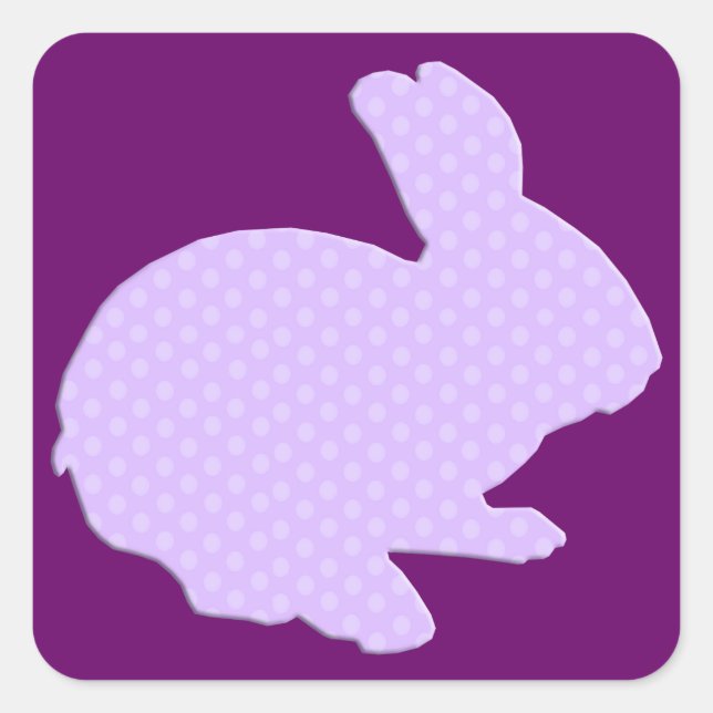 Pegatinas de conejo de Pascua de Silhouette de Pur (Anverso)