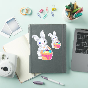 Pegatinas de Conejo de Pascua Personalizado Clásic