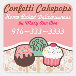 Pegatinas de Confetti Cake Pops
