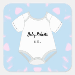 Pegatinas de conjunto de bebé con nombre del bebé