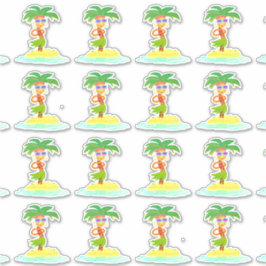 Pegatinas de contorno de Hula Palm (hoja)