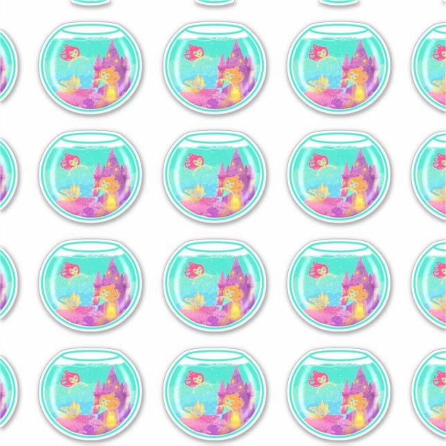 Pegatinas de contorno de las sirenas (hoja) de Chi (Anverso)