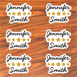 Pegatinas de contorno personalizado de nombre pers