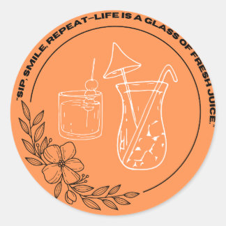 pegatinas de "Copas de zumo fresco"