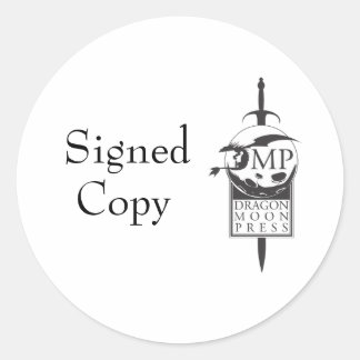 Pegatinas de "copia firmada" del autor